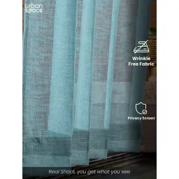 Urban Space Printed Sheer Curtains 35-40% Light Filter Window - Sea Mist image 3