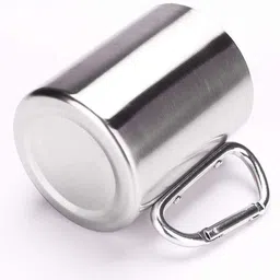 linist Stainless Steel Coffee Mugs with Carabiner Handles 280 ML. Double Walled Travel Water Tea Coffee Cups for Backpacking, Camping & Hiking (1) image 5