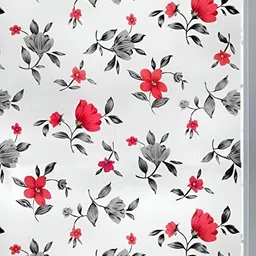 INDIAN ROYALS White with red Flower Design Printed Self-Adhesive & Durable Window Sticker-image-50