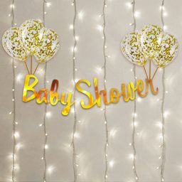 Bubble Trouble Baby Shower Decoration Combo Kit with Fairy Led Light - Set of 10 Pcs-picture-26