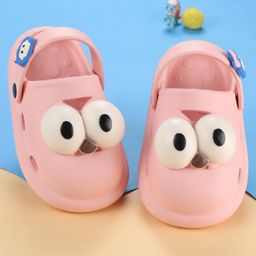 Oh! Pair Clogs with Back Strap Closure Googly Eyes Applique - Pink-picture-24