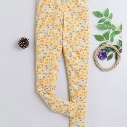 BABY NATION FloralPrinted Leggings - Yellow-picture-25