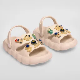 KIDLINGSS Space Theme Applique Detailed Clogs - White image 3