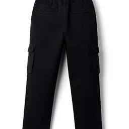 Pine Kids Cotton Elastane Woven Full Length Trouser Pant - Black image 2