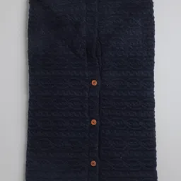 Yellow Apple Cabble Button Blanket Sleeping Bag - Navy image 3