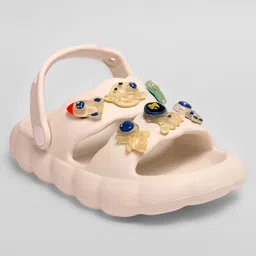 KIDLINGSS Space Theme Applique Detailed Clogs - White image 4