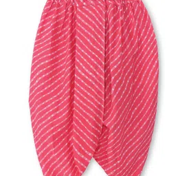 Exclusive from Jaipur Cotton Full Sleeves Floral Printed Kurta DhotiSet - Firozi & Red image 4