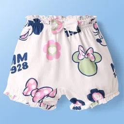 Babyoye Disney Interlock Knit Bloomers With Minnie Mouse Family Graphics Pack Of 2 - White & Light Green image 4
