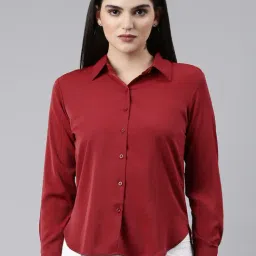 showoffff SHOWOFF Burgundy Regular Fit Shirt-picture-25