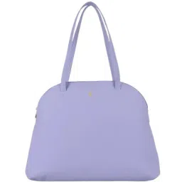 Baggit Sweet Lavender PVC Solid Bowler Handbag-image-1