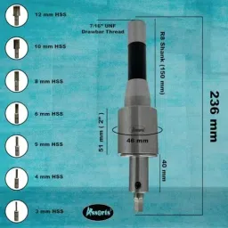 Assorts Metric Rotary Broach Set R8 11.11 mm (7/16 Inch) UNF Drawbar Size for Lathe Metalworking image 3