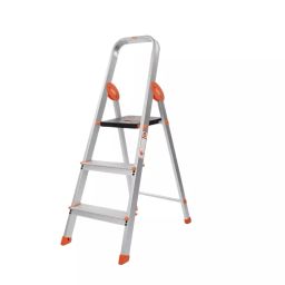 Bathla Carbon Ladder 3 Step 2.1 Ft (65 cm) Aluminium Silver & Orange-picture-15