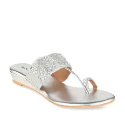 Rocia by Regal Women's Silver Toe Ring Wedges-picture-25