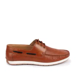 Fausto Men's Tan Boat Shoes image 2