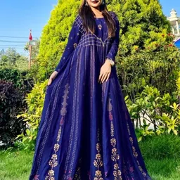 HERE&NOW Women Ethnic Motifs Printed Anarkali Kurta image 2