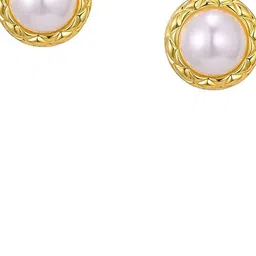 Krelin Gold-Plated Pearls Beaded Circular Shaped Studs image 5
