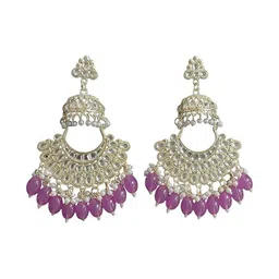 TESSARA Silver-Plated Dome Shaped Drop Earrings-picture-16