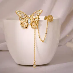 GIVA Men Gold Brooch image 1