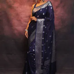 Aldwych Woven Design Zari Banarasi Saree-picture-26