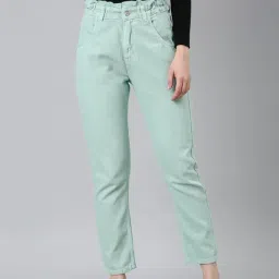 SHOWOFF Sea Green Denim Regular Fit Mid Rise Jeans-image-41