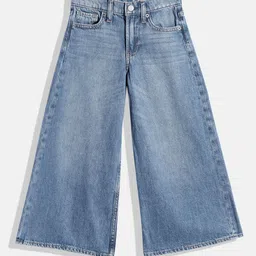 GAP Girls Pure Cotton Baggy Fit Mid-Rise Light Fade Jeans-picture-17