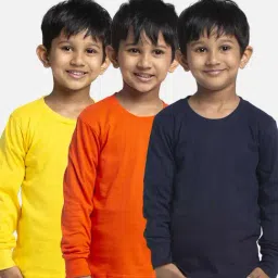 Friskers Kids Multicolor Cotton Full Sleeves T-Shirt (Pack of 3)-image-96