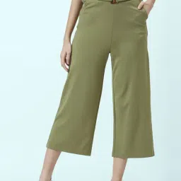 Honey by Pantaloons Green Mid Rise Culottes-image-92