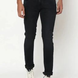 Spykar Dark Blue Cotton Slim Fit Jeans-picture-5