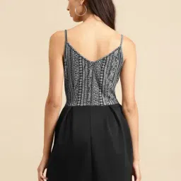 DODO & MOA Black Printed A-Line Dress image 2