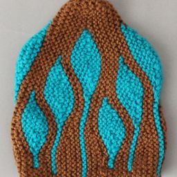 Woonie Handmade Leaf Design Woollen Cap - Brown-picture-9