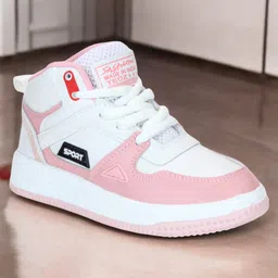 Lil Lollipop Sport Text Patch Detailed & Colour Blocked Shoes - Pink-picture-16