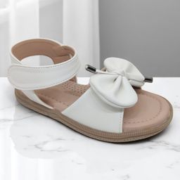 Lil Lollipop Bow Applique Detailed Sandals - White-picture-33