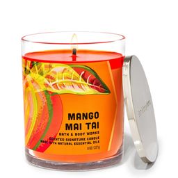 Bath & Body Works Mango Mai Tai Signature Single Wick Candle with Essential Oils - 227 g-picture-44