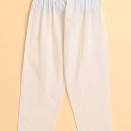 The Magic Wand Cotton Woven Full Sleeves Cow Printed Kurta With Attached Jacket & Pyjama Set - Red image 4