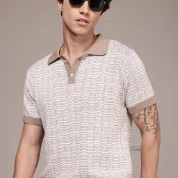 French Connection Knitted Polo Collar Bio Finish T-shirt-picture-56