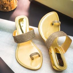 NR by Nidhi Rathi Women's Golden Toe Ring Wedges-picture-24