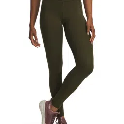 UNDER ARMOUR Green Slim Fit Solid High Rise Project Rock Meridian Leggings-picture-45