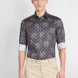 Arrow Blue Cotton Regular Fit Printed Shirt-picture-18