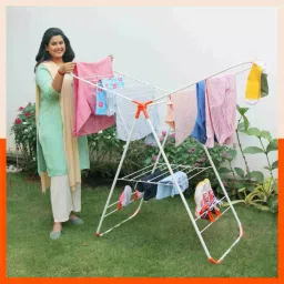 Bathla Foldable Cloth Drying Stand Steel Mobidry, NEO - IMDN image 4