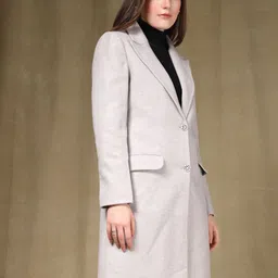 Thirty Threads Women Wool Single -Breasted Overcoats image 3