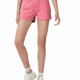 PATRORNA Pink Regular Fit Shorts-image-1