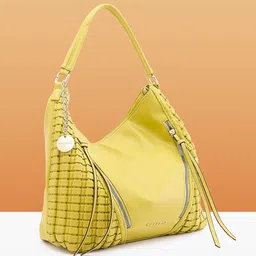 Caprese Women Textured Structured Leather Hobo Bag image 3