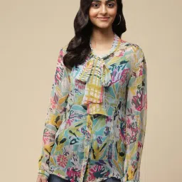 aarke Ritu Kumar Multicolor Printed Top With Camisole-picture-15