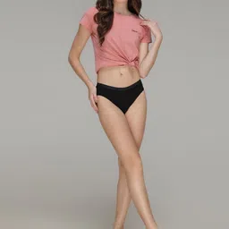 AMUL COMFY Pack of 3 Mid Rise Cotton Briefs AC-PLPANOE-CB-MA-BK-XS-3PC image 5