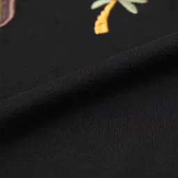 The Souled Store Women Typography Printed Drop-Shoulder Sleeves Applique T-shirt image 4