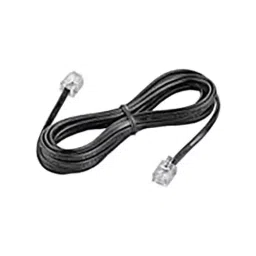 generic Genric RJ11 Connector Cable 2 m Both Side Plug for Modem, Landline Phone, AFTLC2MX25 (Pack of 25 Pcs) image 3