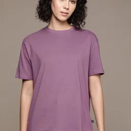 The Roadster Lifestyle Co. Printed Drop-Shoulder Sleeves T-shirt image 2