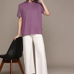 The Roadster Lifestyle Co. Printed Drop-Shoulder Sleeves T-shirt image 5