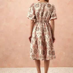 all about you Ethnic Motifs Print Puff Sleeves Wrap-Style Dress image 4