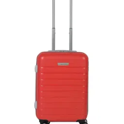 Teakwood Leathers Red Textured Hard Case Medium Trolley Bag - 54.6Ltrs-image-0